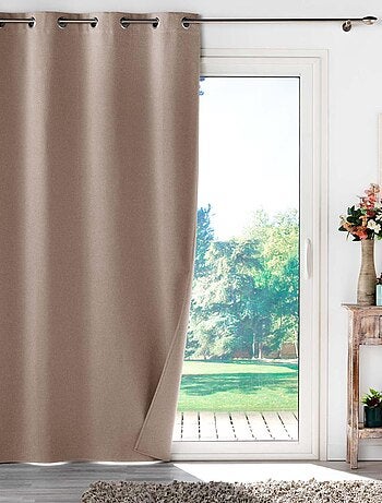 Cortina opaca gruesa con ojales - tejido chambray - occultiss