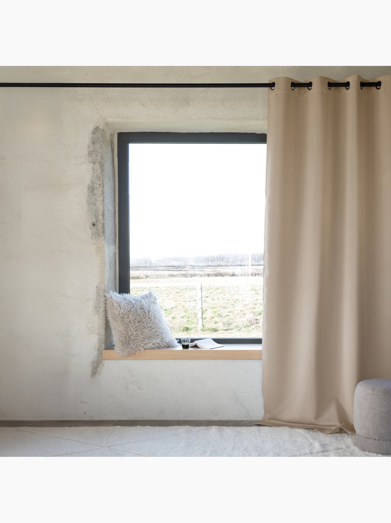 Cortina opaca ignífuga M1 Beige - Kiabi