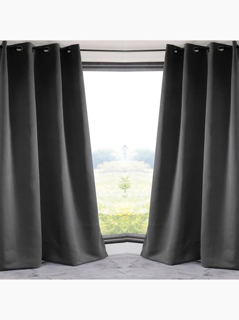 Cortina opaca lisa 210gr/m2 Gris antracita - Kiabi
