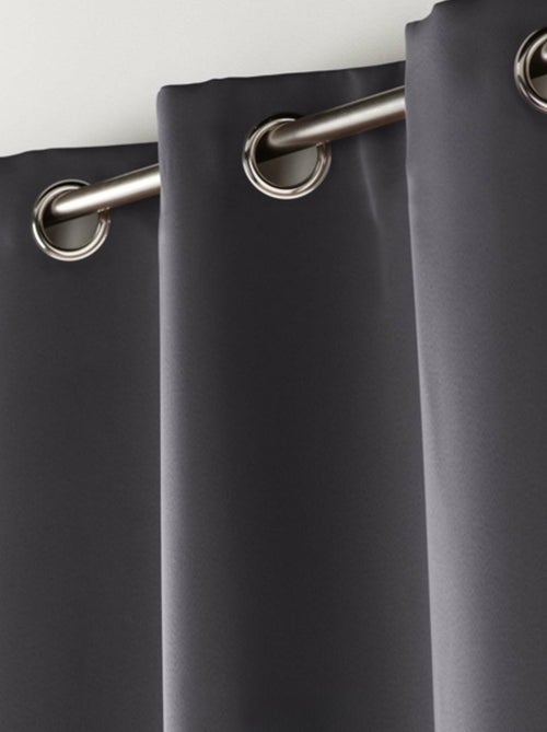 Cortina opaca lisa con ojales - Kiabi