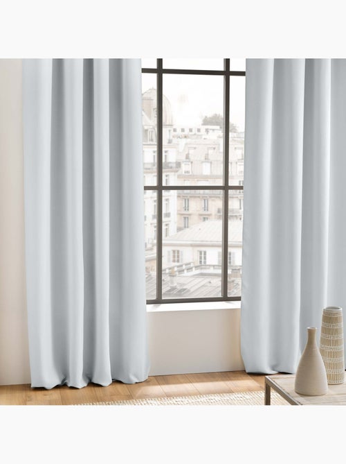 Cortina opaca lisa con ojales - Kiabi