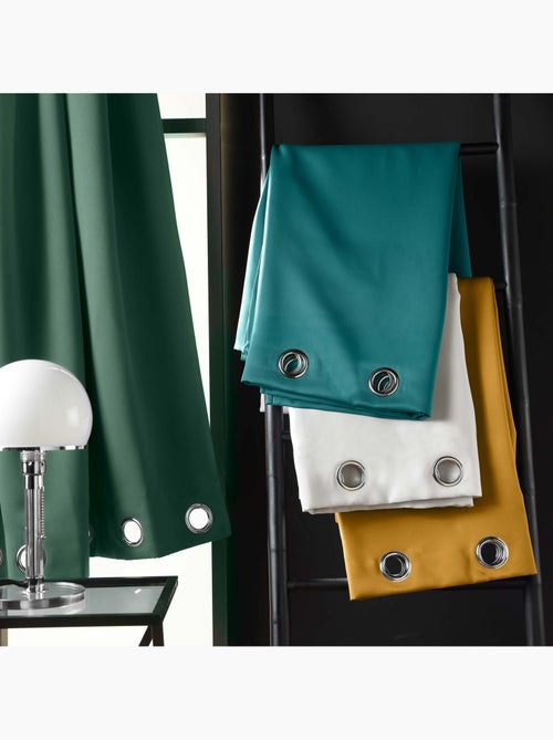 Cortina opaca lisa con ojales - Kiabi