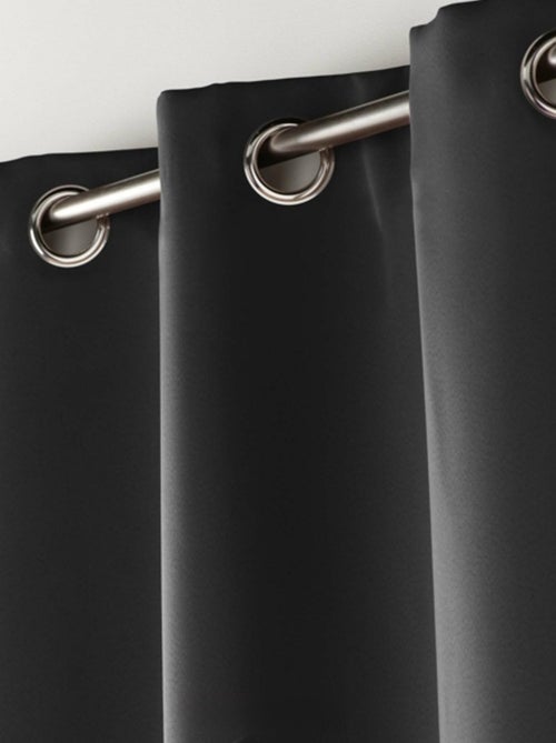 Cortina opaca lisa con ojales - Kiabi