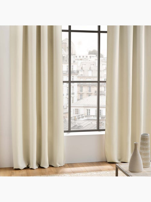 Cortina opaca lisa con ojales - Kiabi