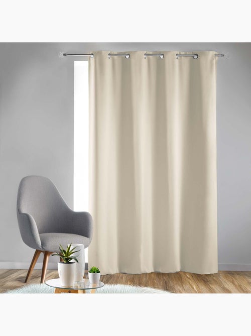 Cortina opaca lisa con ojales - Kiabi