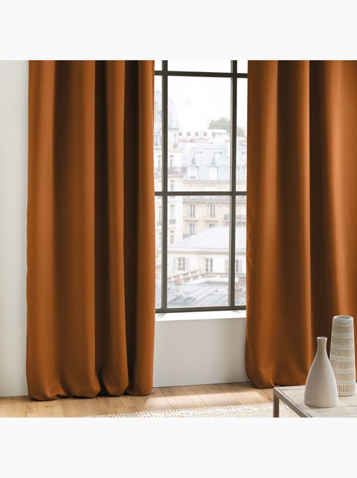 Cortina opaca lisa con ojales - Kiabi