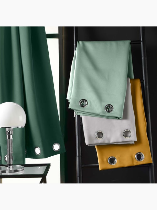 Cortina opaca lisa con ojales - Kiabi