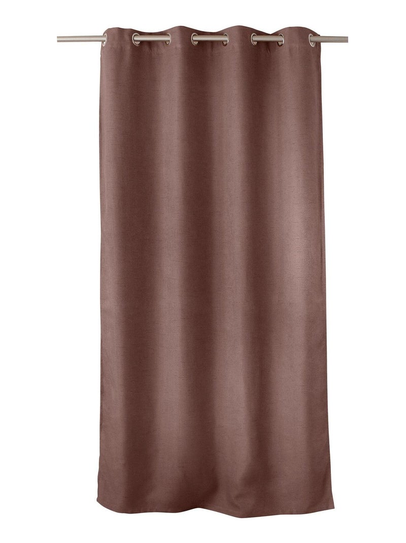 Cortina opaca lisa y roscada Marrón glaseado - Kiabi