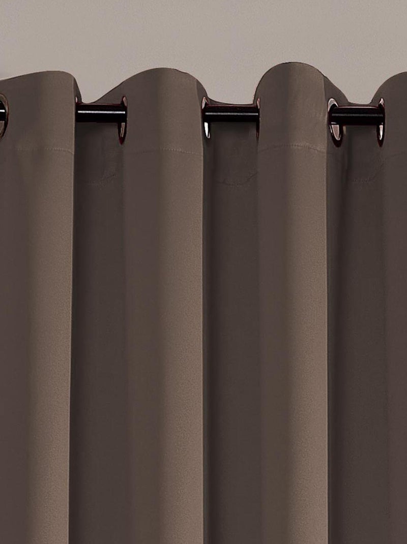 Cortina opaca para dormitorio y salón Taupe - Kiabi