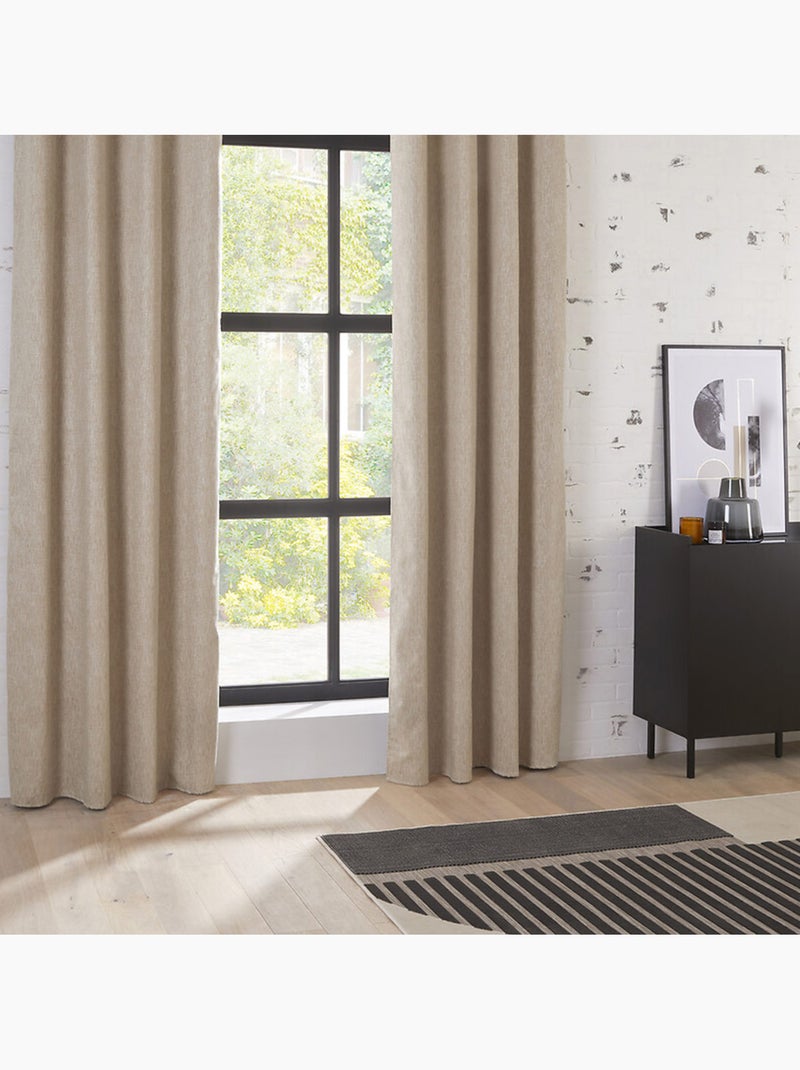 Cortina opaca pio beige 140x260cm Verdín - Kiabi
