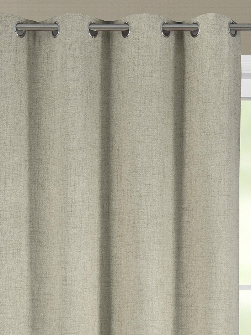 Cortina opaca y térmica Beige - Kiabi