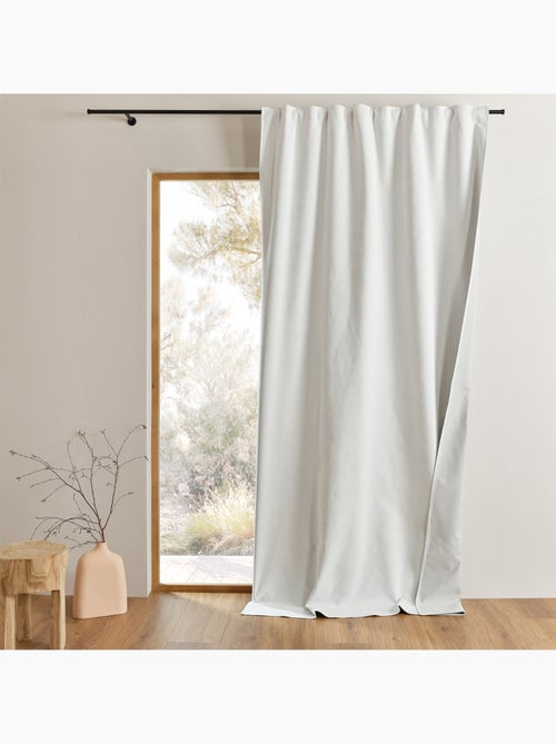 Cortina opaca y térmica de 3 capas con triple sujeción - Kiabi Cortina opaca y térmica de 3 capas con triple sujeción - Kiabi