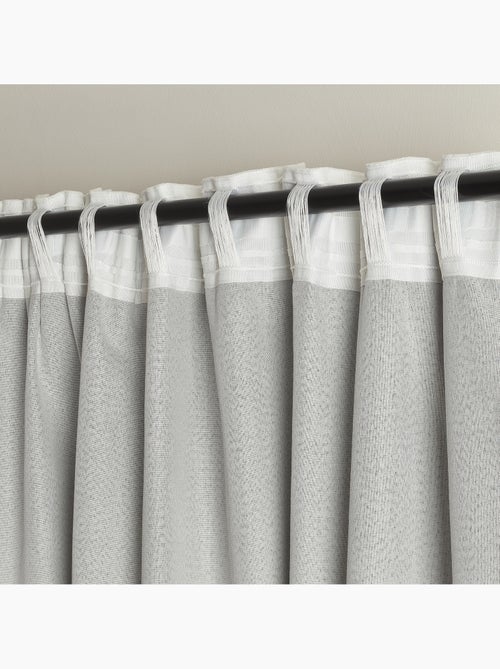 Cortina opaca y térmica de 3 capas con triple sujeción - Kiabi Cortina opaca y térmica de 3 capas con triple sujeción - Kiabi