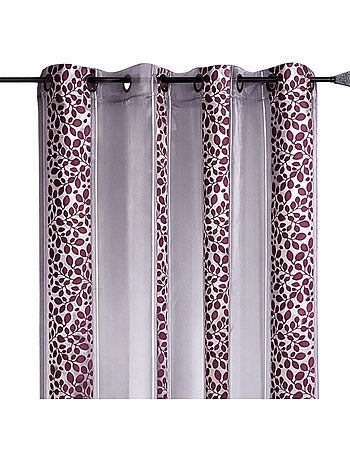 Cortina Organza Jacquard motivo hojarasca