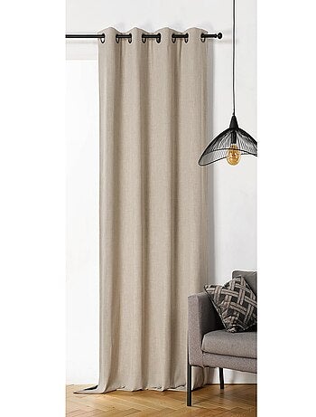 Cortina oscurecedora y aislante con efecto tejido