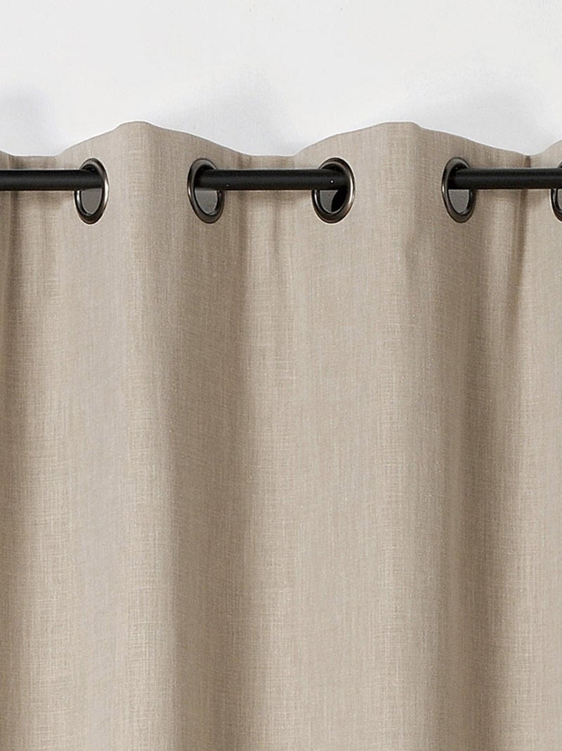 Cortina oscurecedora y aislante con efecto tejido Beige claro - Kiabi
