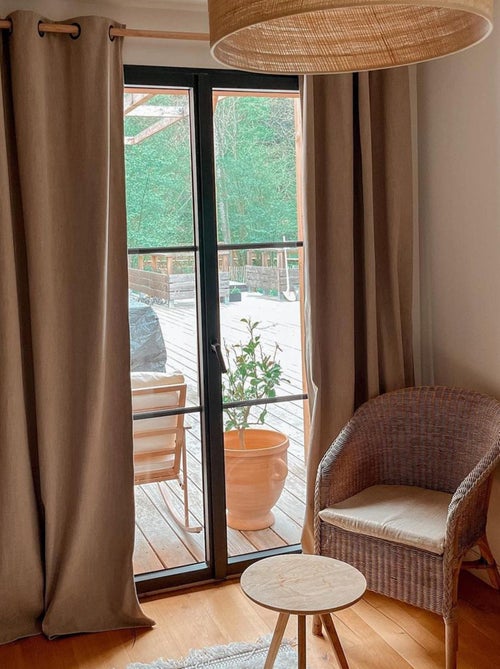 Cortina oscurecedora y aislante con efecto tejido - Kiabi