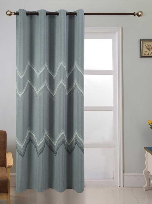 Cortina oscureciente con cheurones ribeteados - Kiabi