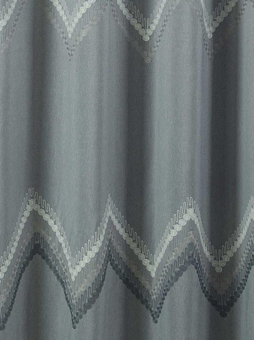 Cortina oscureciente con cheurones ribeteados - Kiabi