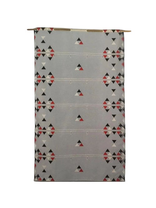 Cortina para ventana pequeña con bordado de triángulos - Kiabi
