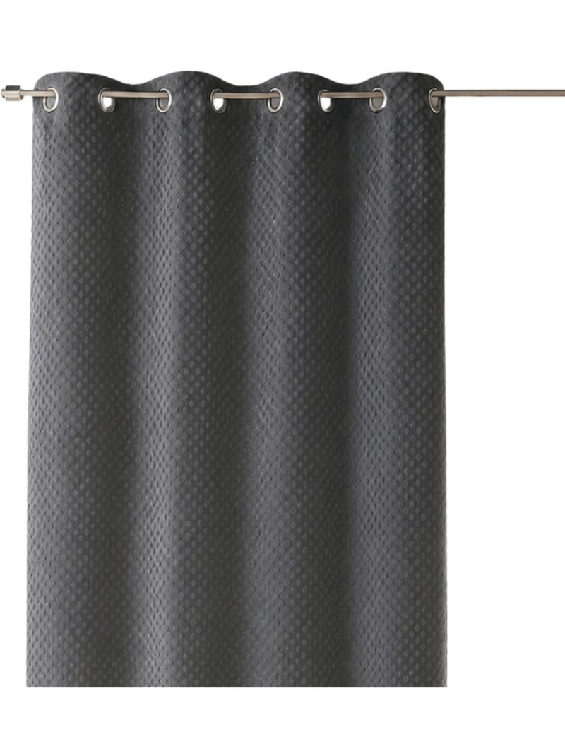 Cortina Polar con relieves Gris claro - Kiabi