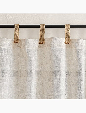 Cortina polilínea con patas de yute