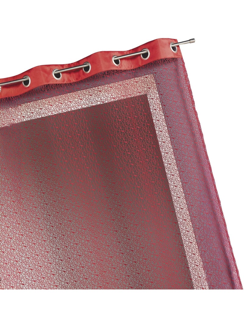Cortina red con paramento en tafetán Rojo ladrillo - Kiabi