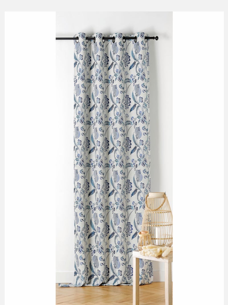 Cortina screen vintage floral Azul ultramar - Kiabi