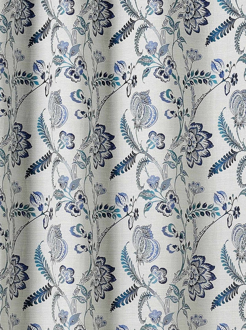 Cortina screen vintage floral Azul ultramar - Kiabi