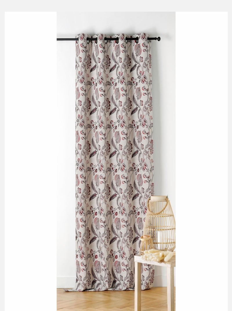Cortina screen vintage floral Rojo - Kiabi