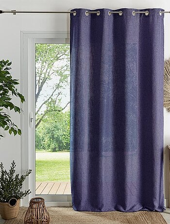 Cortina semitransparente con efecto tejido