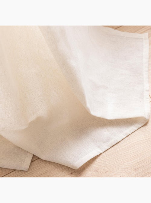 Cortina semitransparente de policotón con cenefa de jacquard de chenilla con estampado de leopardo - Kiabi Cortina semitransparente de policotón con cenefa de jacquard de chenilla con estampado de leopardo - Kiabi