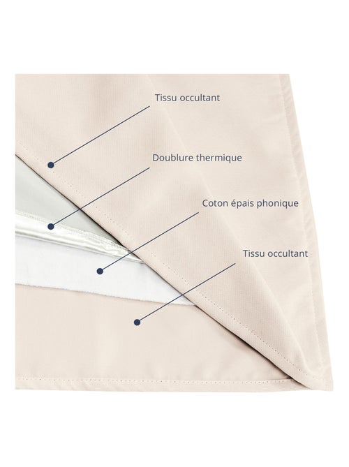 Cortina separadora de ambientes con paso de varilla y trenzado fruncido - Kiabi