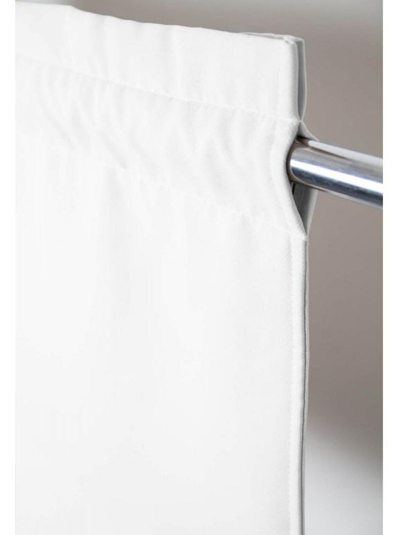 Cortina separadora de ambientes con trenza y dobladillo Blanco - Kiabi