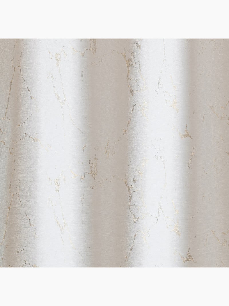 Cortina serigráfica estampada efecto mármol Blanco - Kiabi