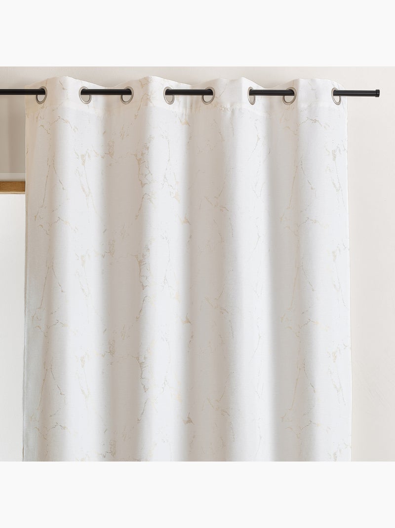 Cortina serigráfica estampada efecto mármol Blanco - Kiabi
