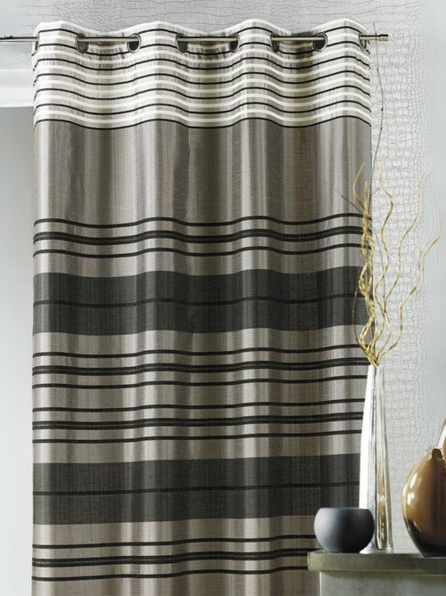 Cortina Shantung rayas chenilla - Kiabi