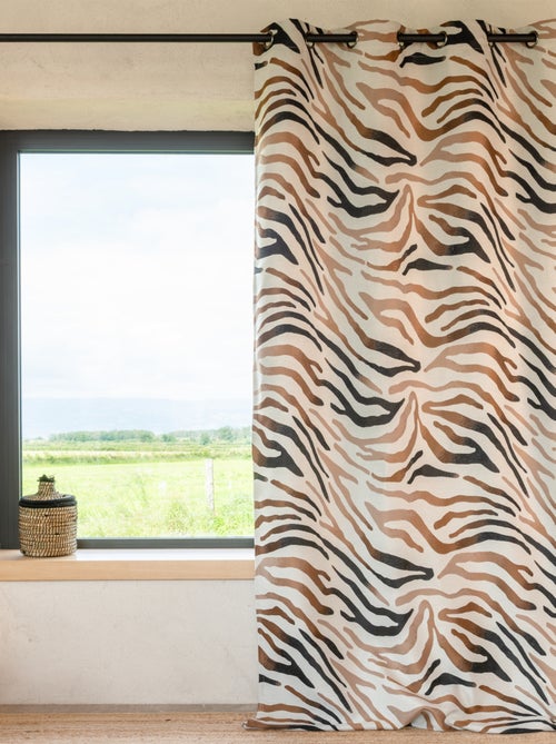 Cortina sombreada con motivos de cebra - Kiabi