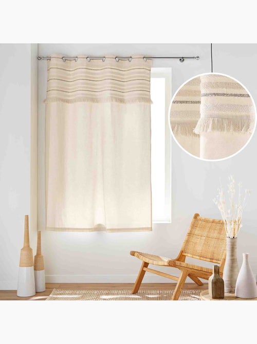 Cortina superior tejida y con flecos - Kiabi