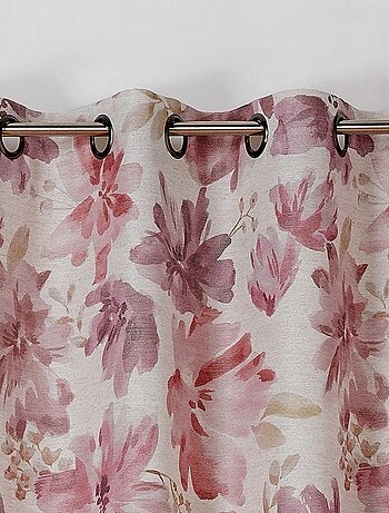 Cortina tamizadora con flores acuareladas