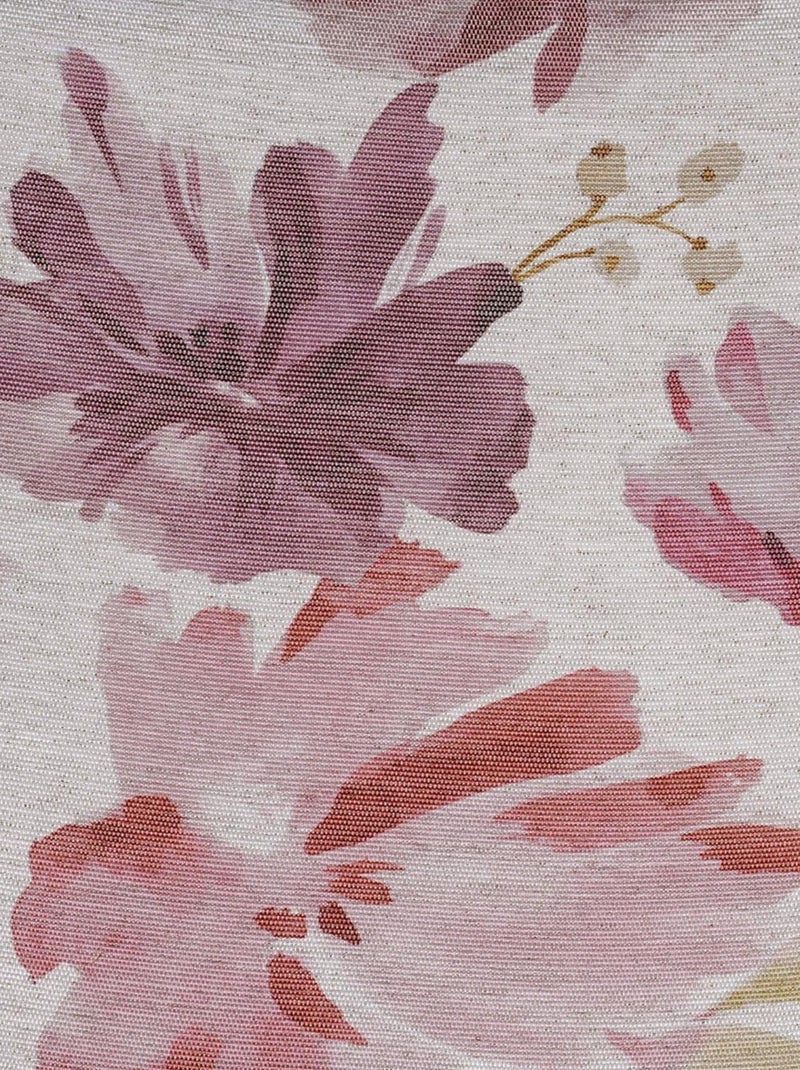 Cortina tamizadora con flores acuareladas Rosa claro - Kiabi