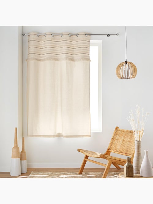 Cortina tamizadora de algodón, instalación fácil y acabados cuidados - Kiabi