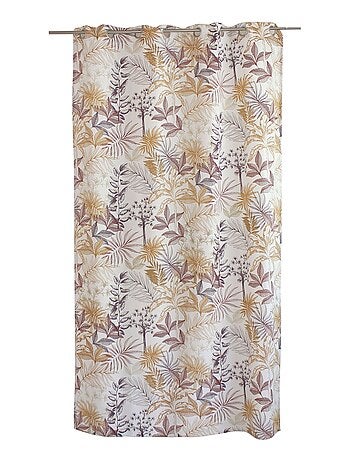 Cortina tamizadora estampado vegetal multicolor
