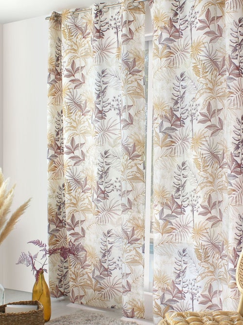 Cortina tamizadora estampado vegetal multicolor - Kiabi