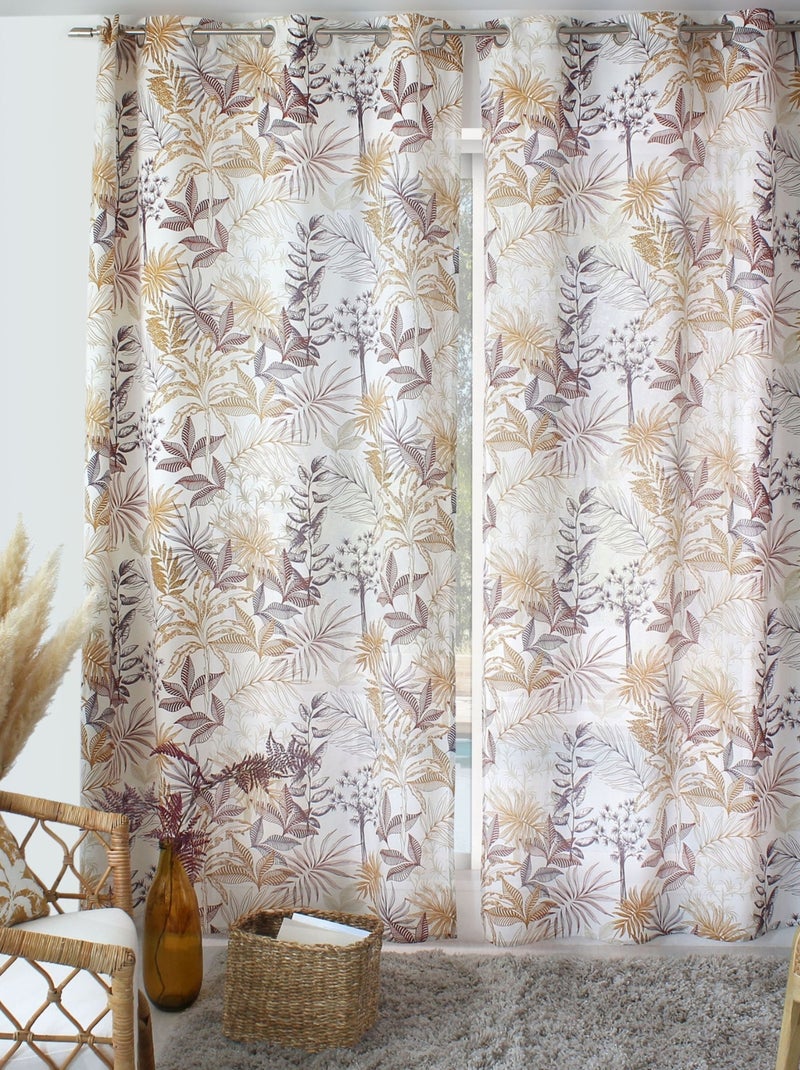 Cortina tamizadora estampado vegetal multicolor Multicolor - Kiabi
