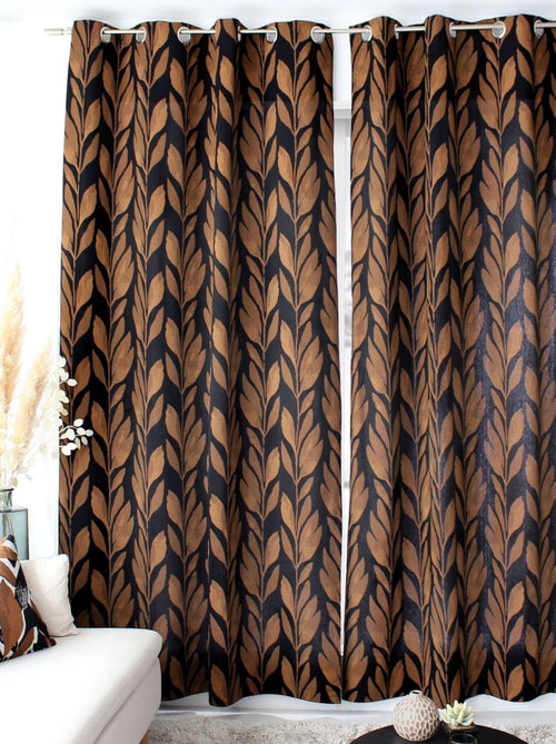 Cortina tamizante con estampado vegetal en algodón reciclado - Kiabi