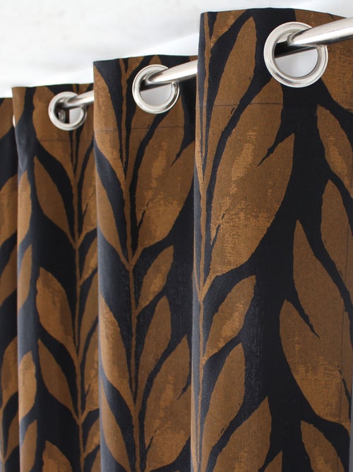 Cortina tamizante con estampado vegetal en algodón reciclado - Kiabi