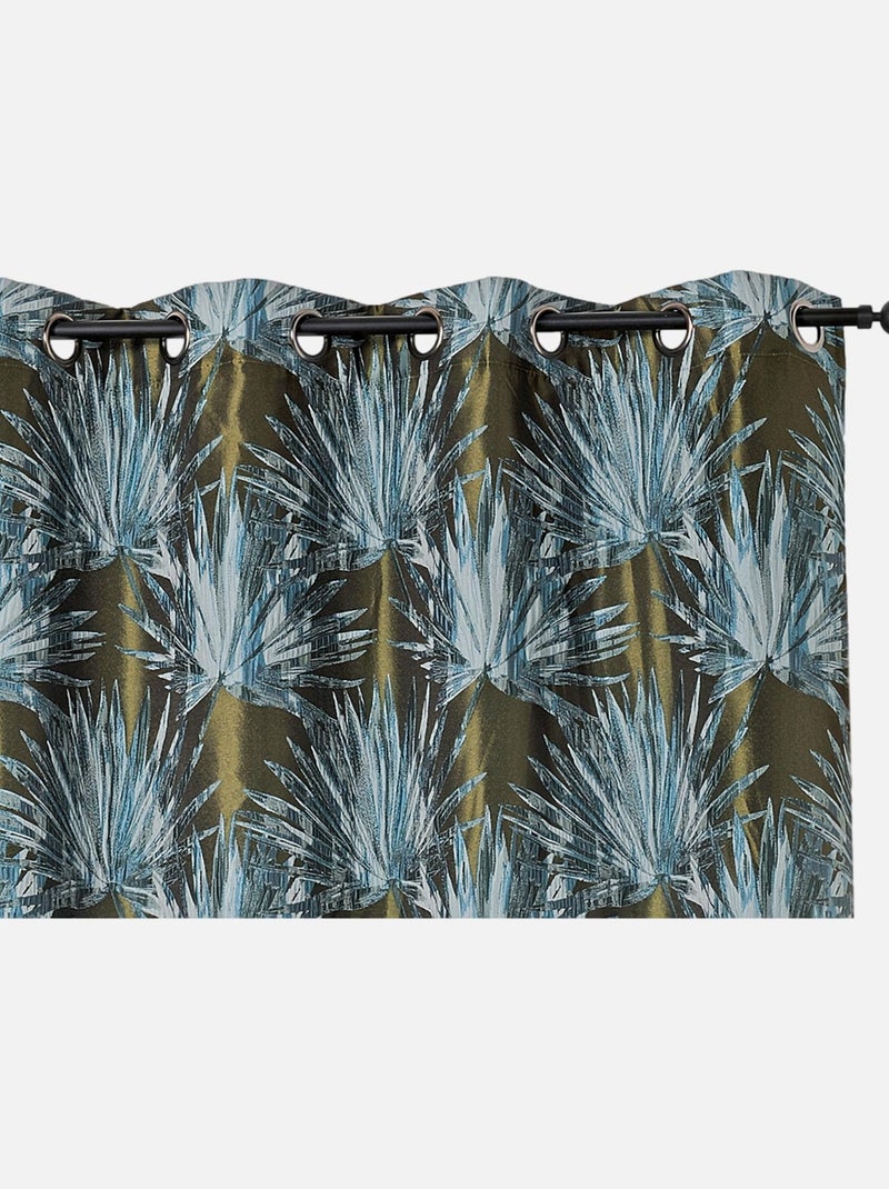 Cortina tamizante con hojas tropicales Azul - Kiabi