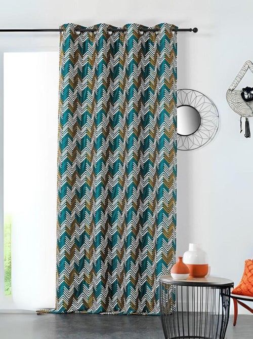 Cortina tamizante con impresiones étnicas - Kiabi