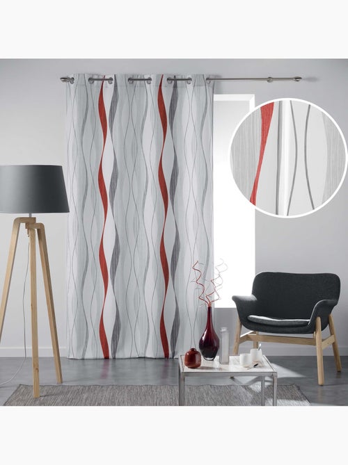 Cortina tamizante con rayas onduladas - Kiabi